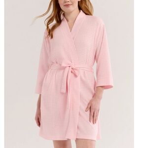 Joyspun Waffle Kimono Short Wrap Robe